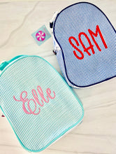 Load image into Gallery viewer, Mint Gumdrop Seersucker Lunchbox