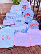 Load image into Gallery viewer, Mint Gumdrop Seersucker Lunchbox