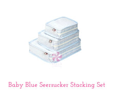 Load image into Gallery viewer, Mint Seersucker Stacking Set