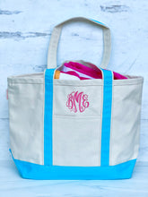 Load image into Gallery viewer, Monogrammed Boat Tote