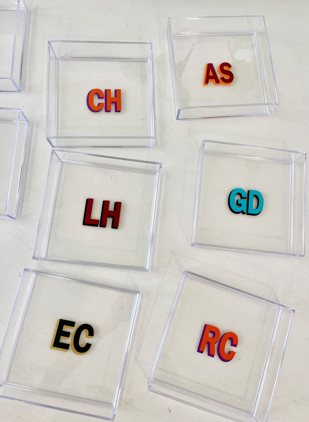 Monogrammed Acrylic Tray