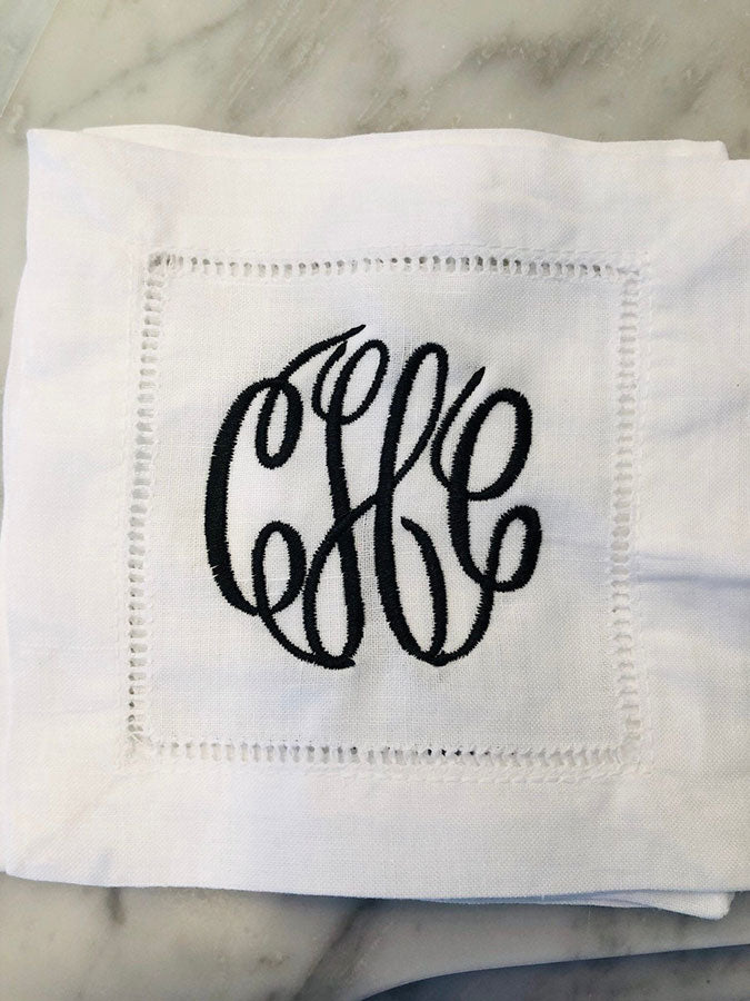Monogrammed cocktail napkins