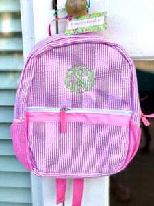 Seersucker Backpack for Toddlers